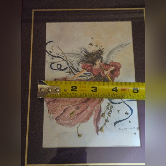Set of 2 Vintage Framed Watercolor Prints by Peggy Reimel Abrams W/Angels - Picture 9 of 13